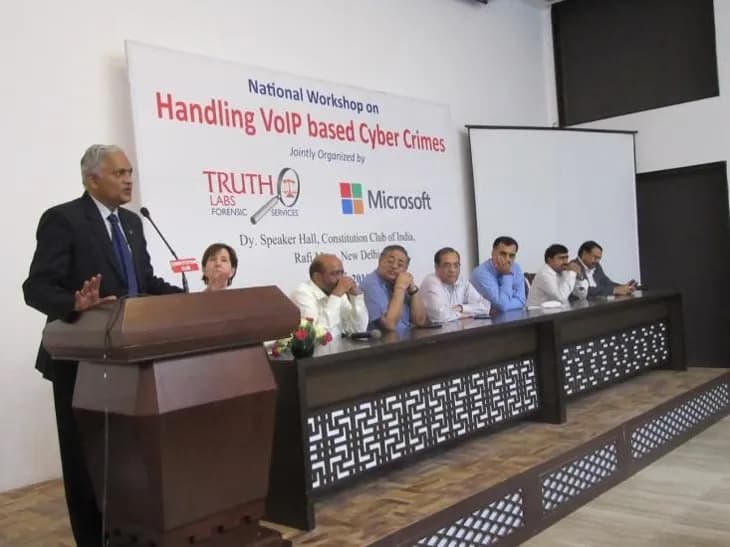 First National Workshop on Handling VoIP based crimes in partnership with Microsoft at Constitution Club, Delhi