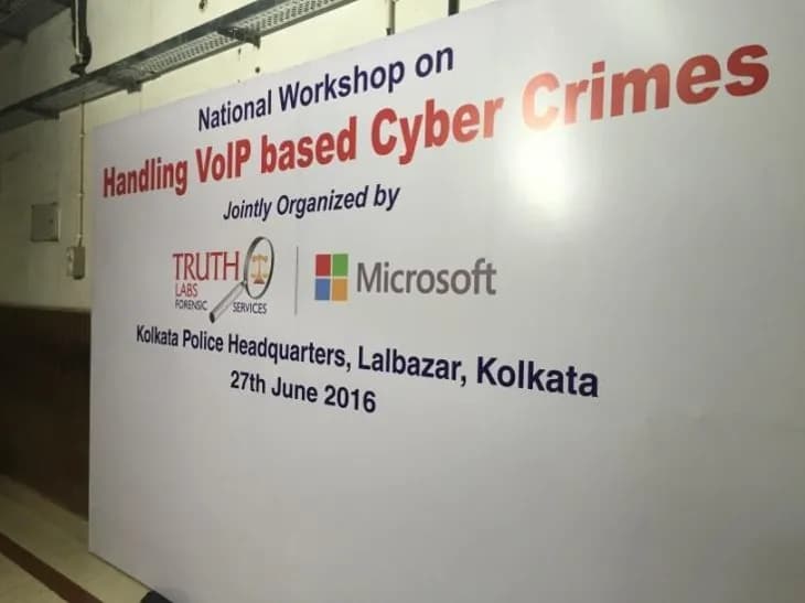 Third National Workshop on Handling VoIP based crimes in partnership with Microsoft at Police Headquarters, Kolkata
